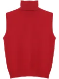 Róhe roll-neck knitted vest - Red