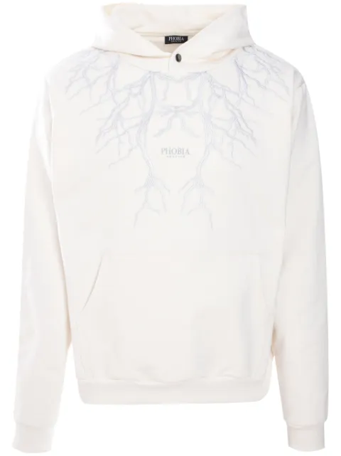 PHOBIA embroidered-lightning hoodie
