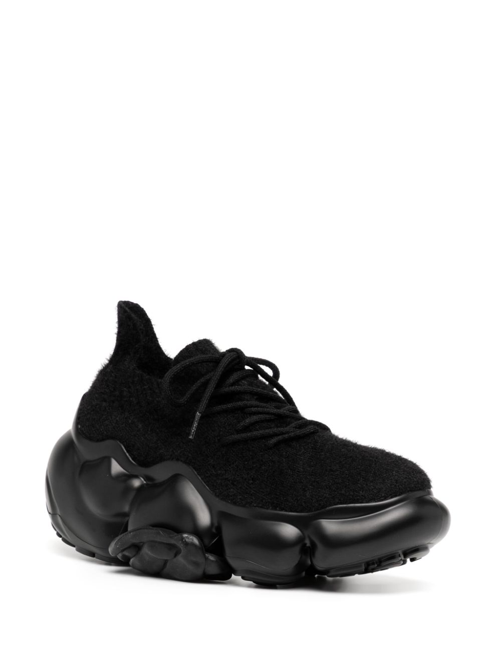 GROUNDS Moopie Hairy sneakers - BLACK