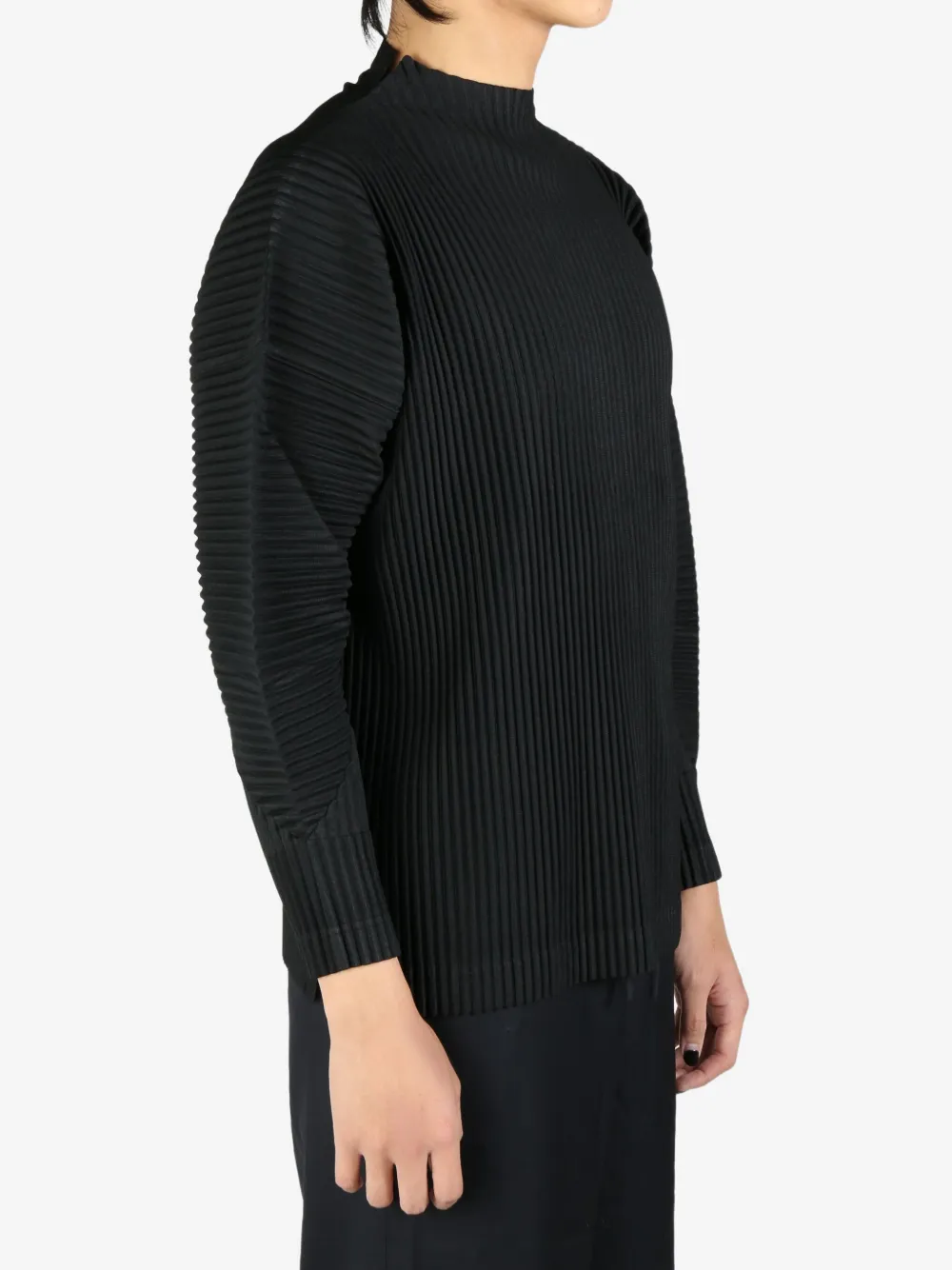 Issey Miyake Men pleated T-shirt - Zwart