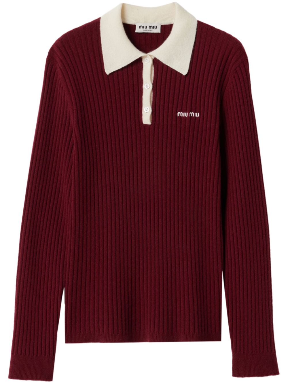 Miu Miu cashmere polo shirt - Red