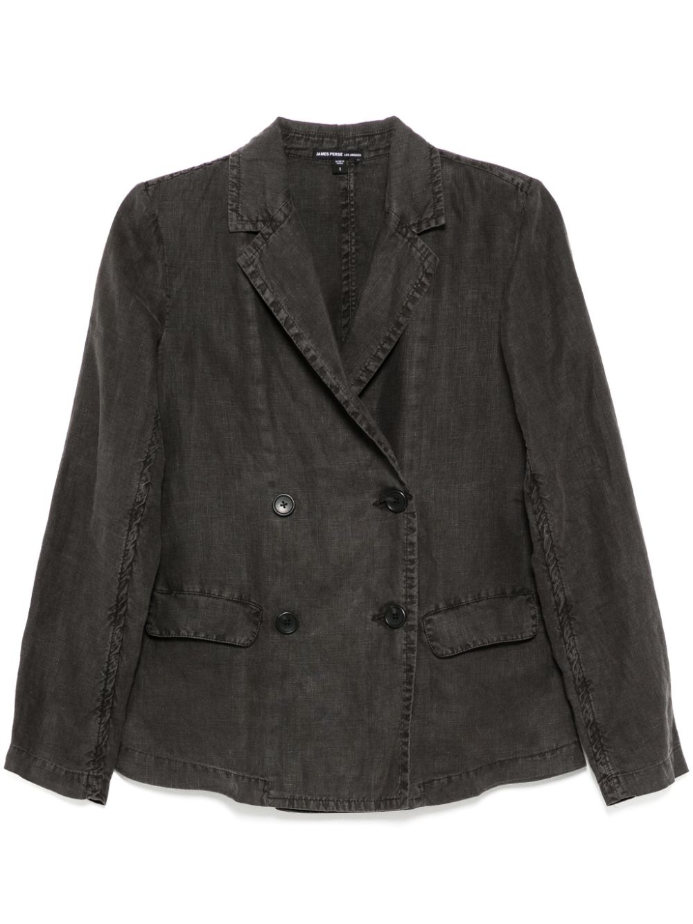 James Perse double-brested linen blazer - Black