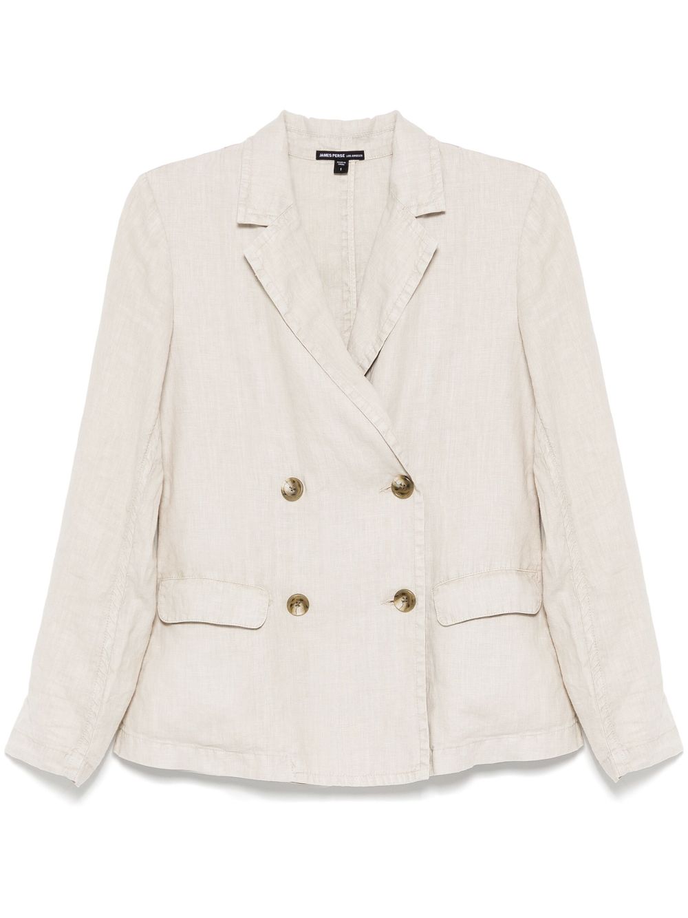 James Perse double-brested linen blazer - Neutrals