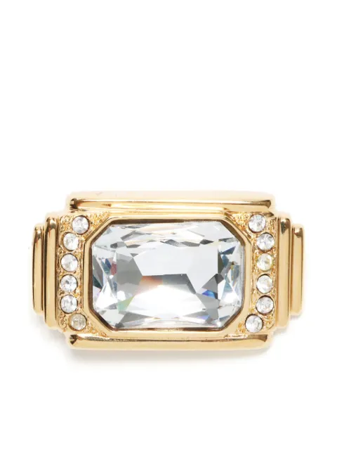 Saint Laurent Pre-Owned 1990-2000s rhinestone-embellished brooch