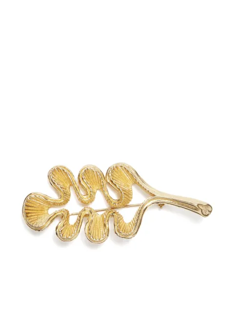 Christian Dior Pre-Owned 1990-2000s leaf brooch