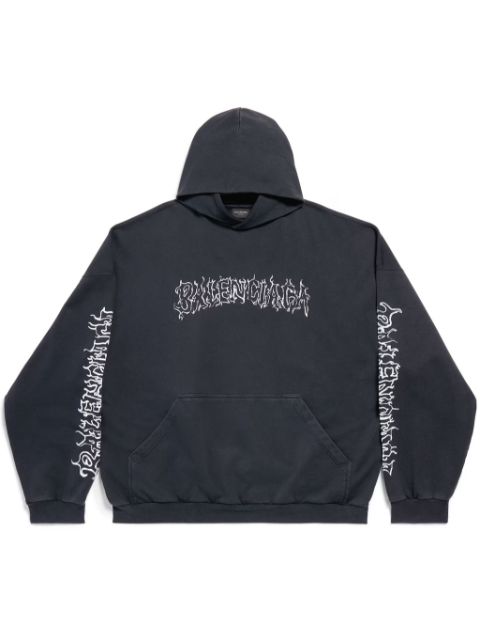 Balenciaga logo-print hoodie Men