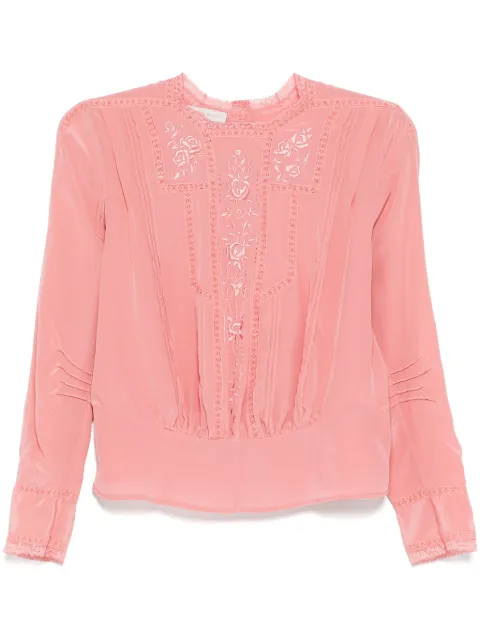 SHIATZY CHEN chiffon-embroidered top