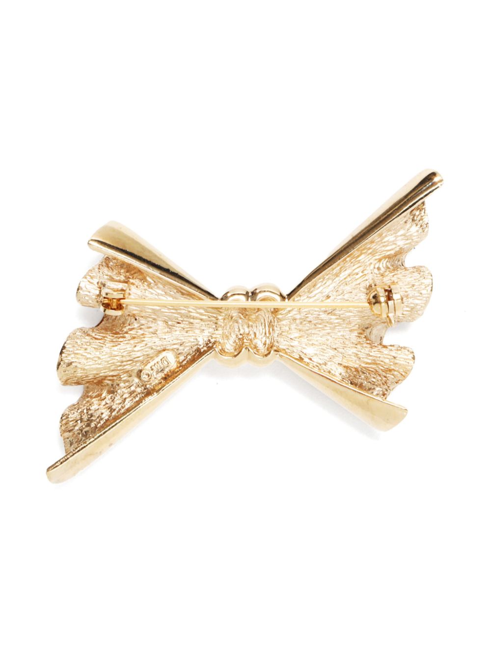 Christian Dior Pre-Owned 2000s broche met strik - Goud