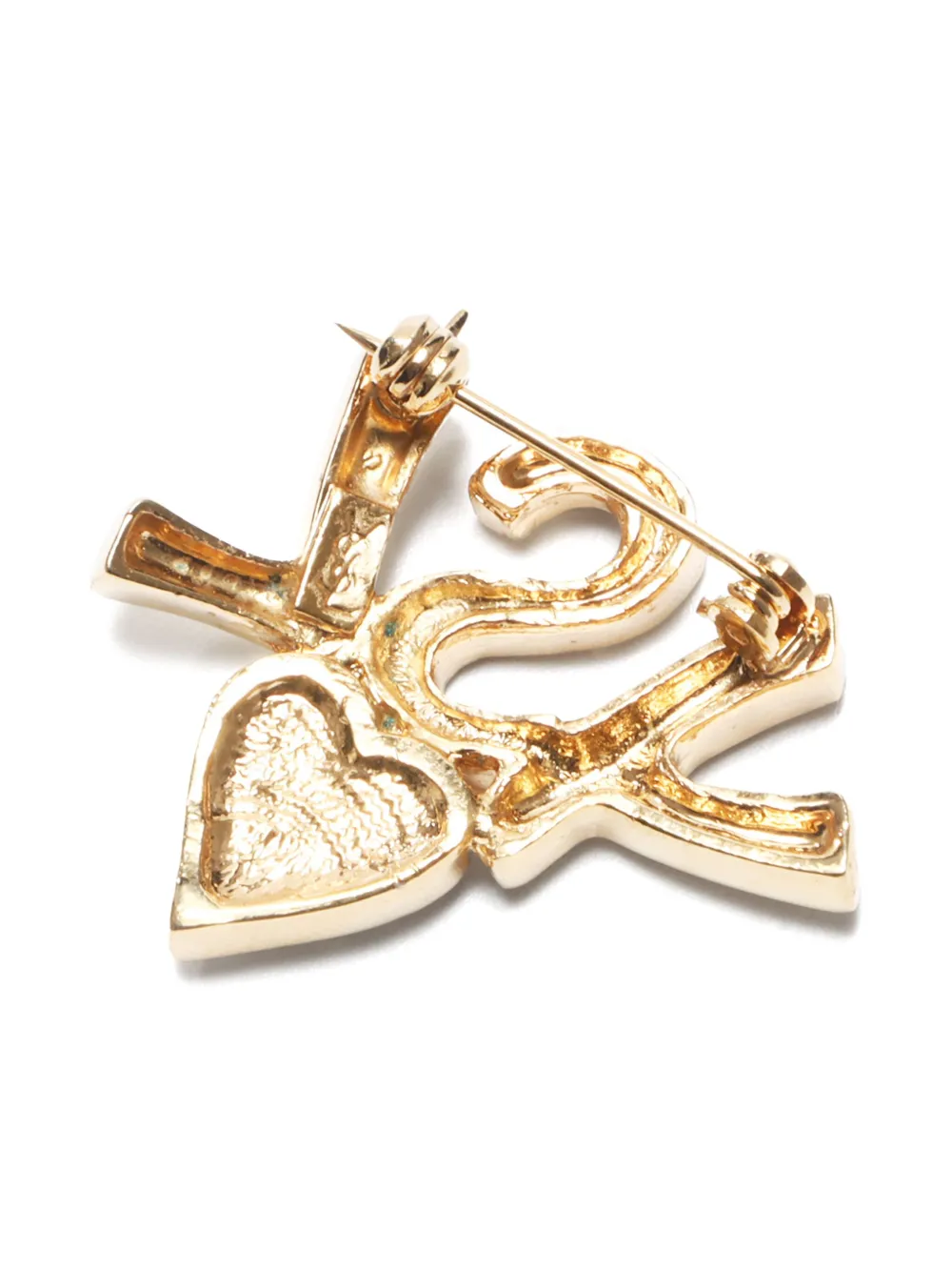 SAINT LAURENT 2000S YSL HEART BROOCH