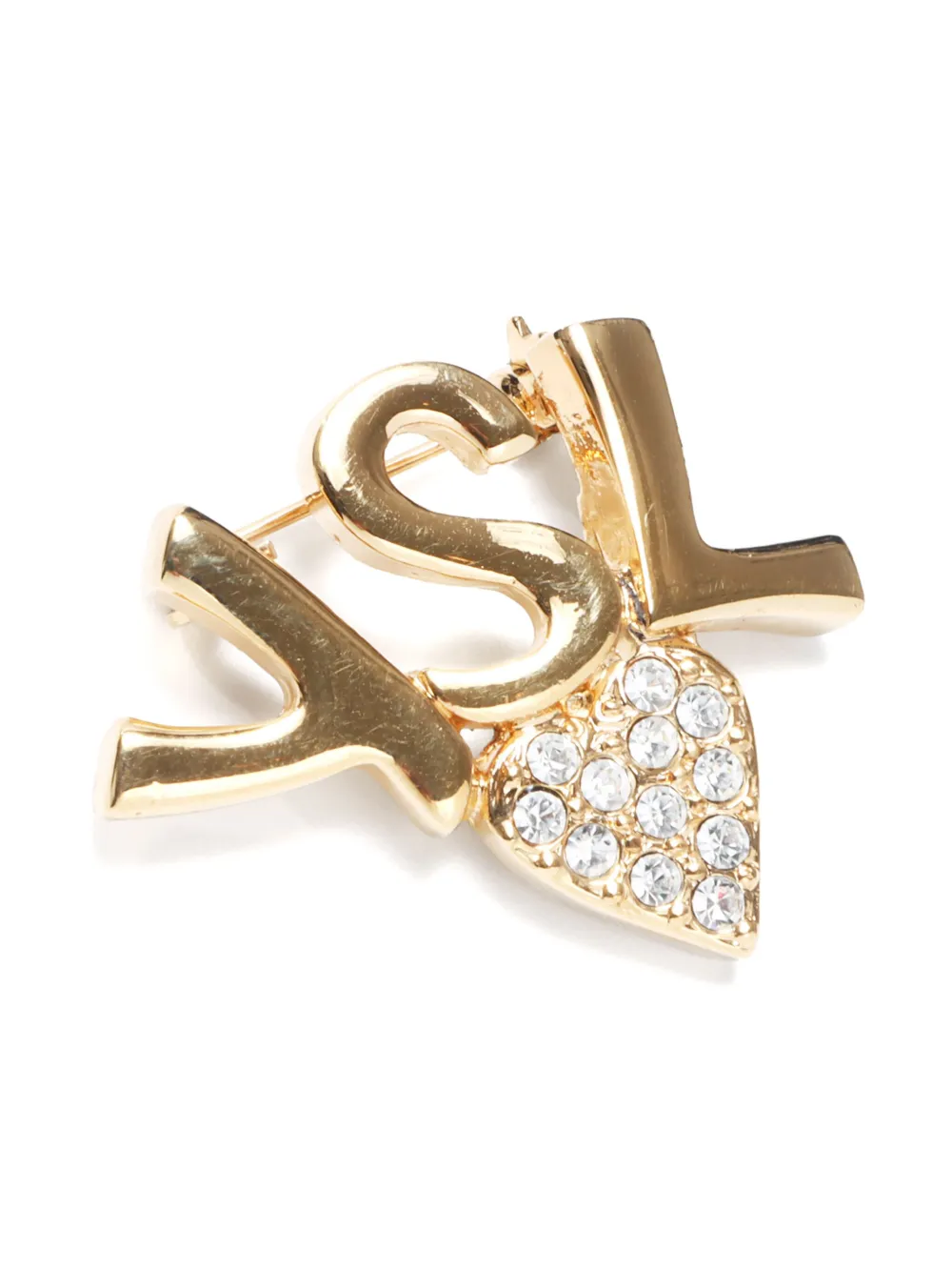 SAINT LAURENT 2000S YSL HEART BROOCH