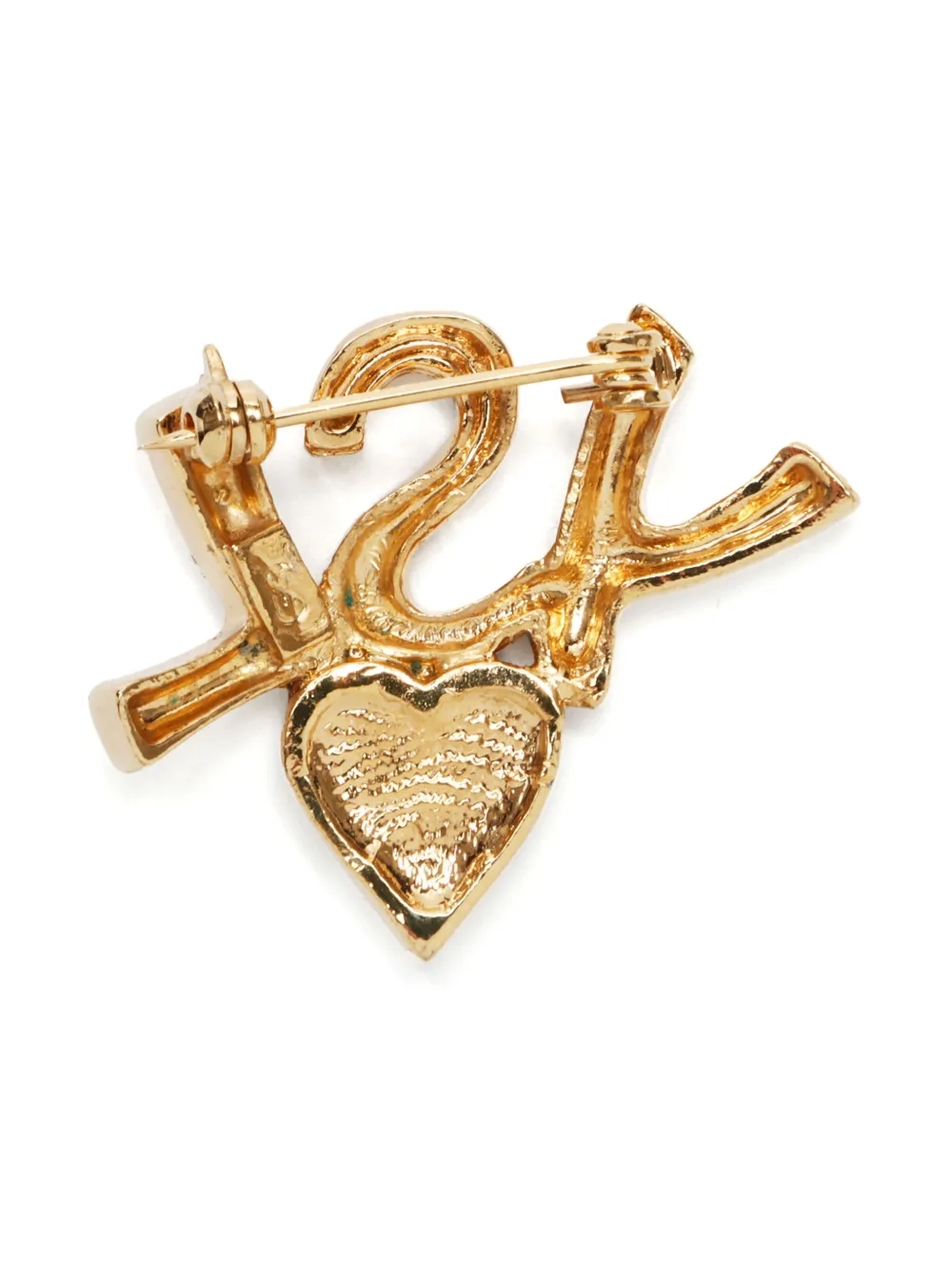 Saint Laurent Pre-Owned 2000s YSL heart brooch | Image 2