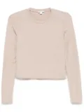 James Perse cropped long-sleeved T-shirt - Neutrals