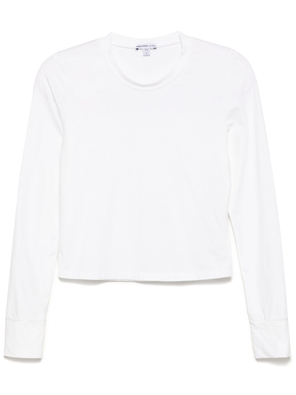 James Perse Cropped T-shirt Wit