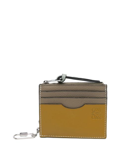 Loewe 2022 Bicolor Leather Anagram Zip card holder Women