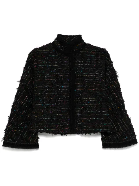 SHIATZY CHEN Sense of Ink Collection mandarin collar tweed jacket