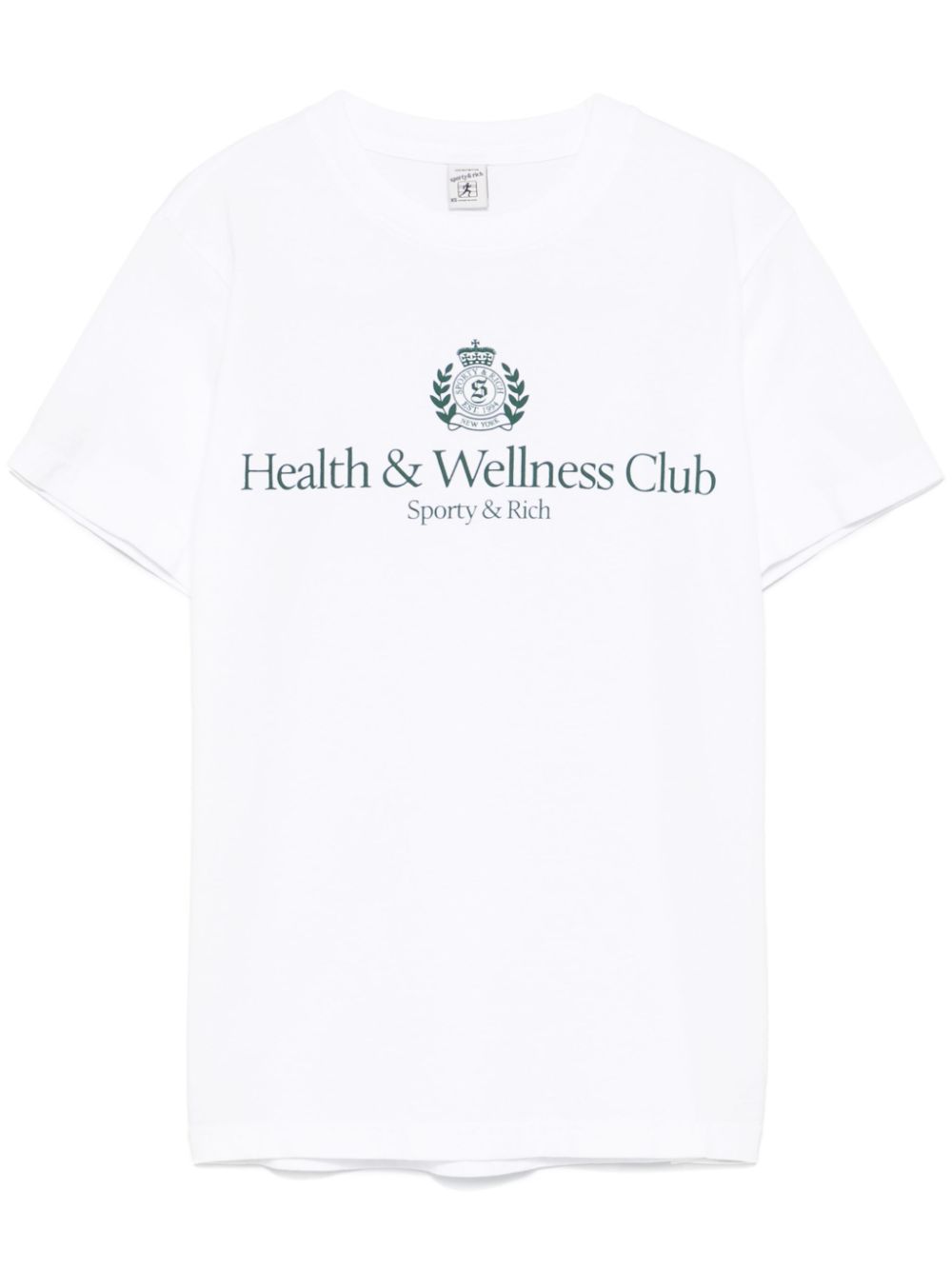 Sporty & Rich H&W Crest T-shirt Wit