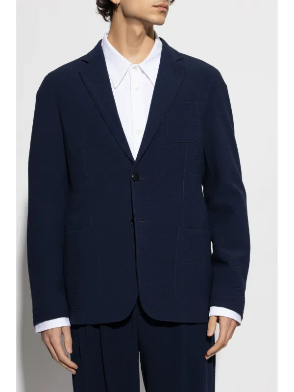 ジョルジオアルマーニ　ニットジャケット Giorgio Armani ニット ジャケット | ブルー | FARFETCH JP