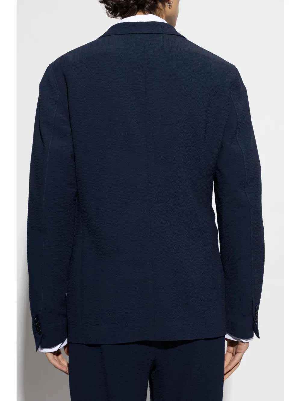 Giorgio Armani Gebreide blazer Blauw