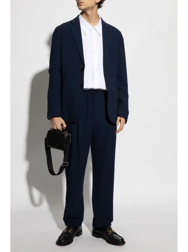 Giorgio Armani ニット ジャケット | ブルー | FARFETCH JP