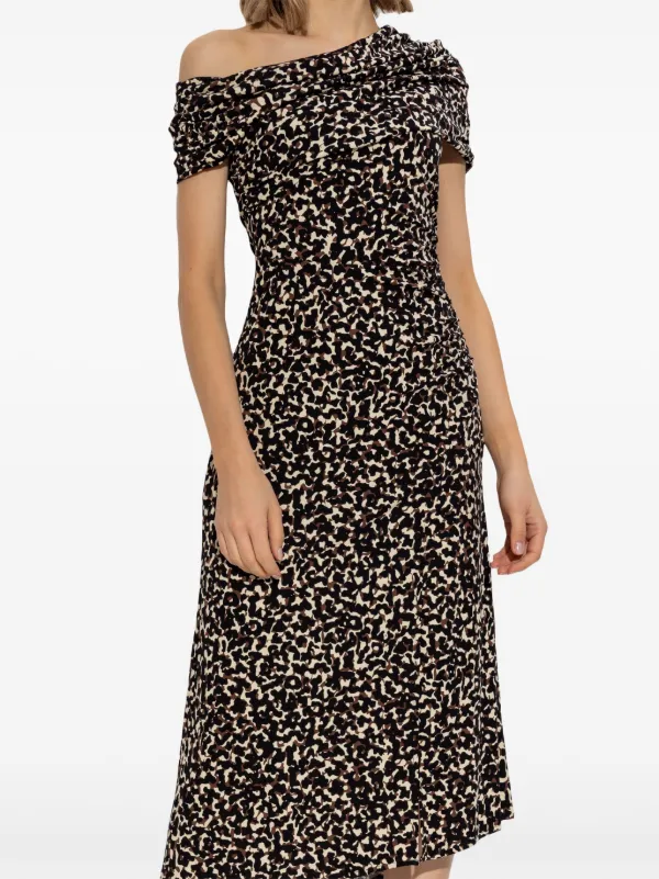 DVF Diane Von Furstenberg Agustin Midi Dress Black FARFETCH UK - Main Image