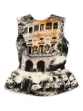 Isabel Sanchis landscape print peplum top - Yellow
