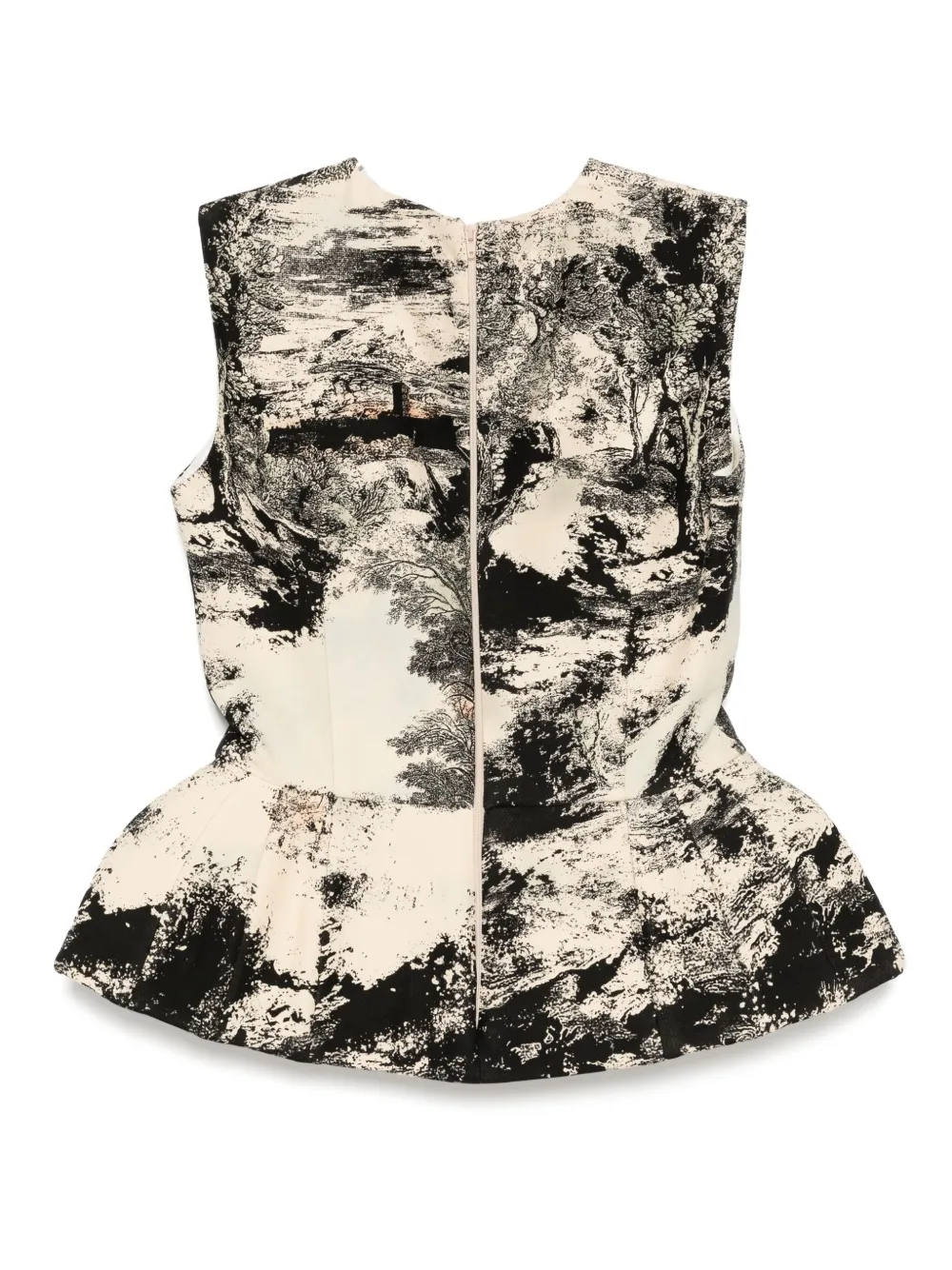Isabel Sanchis landscape print peplum top | Vests & Tank Tops | Image 2