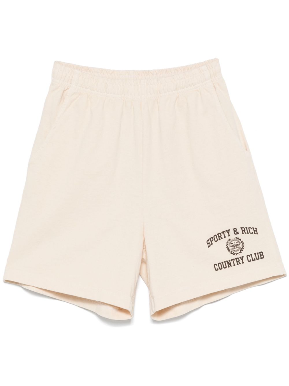 Sporty & Rich Varsity Crest trainingsshorts Beige