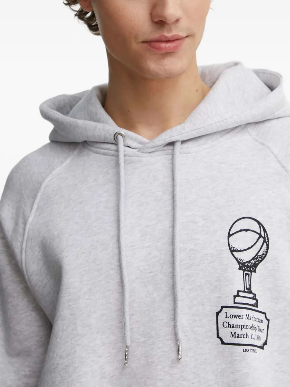 Les Deux Hoodie met print Grijs