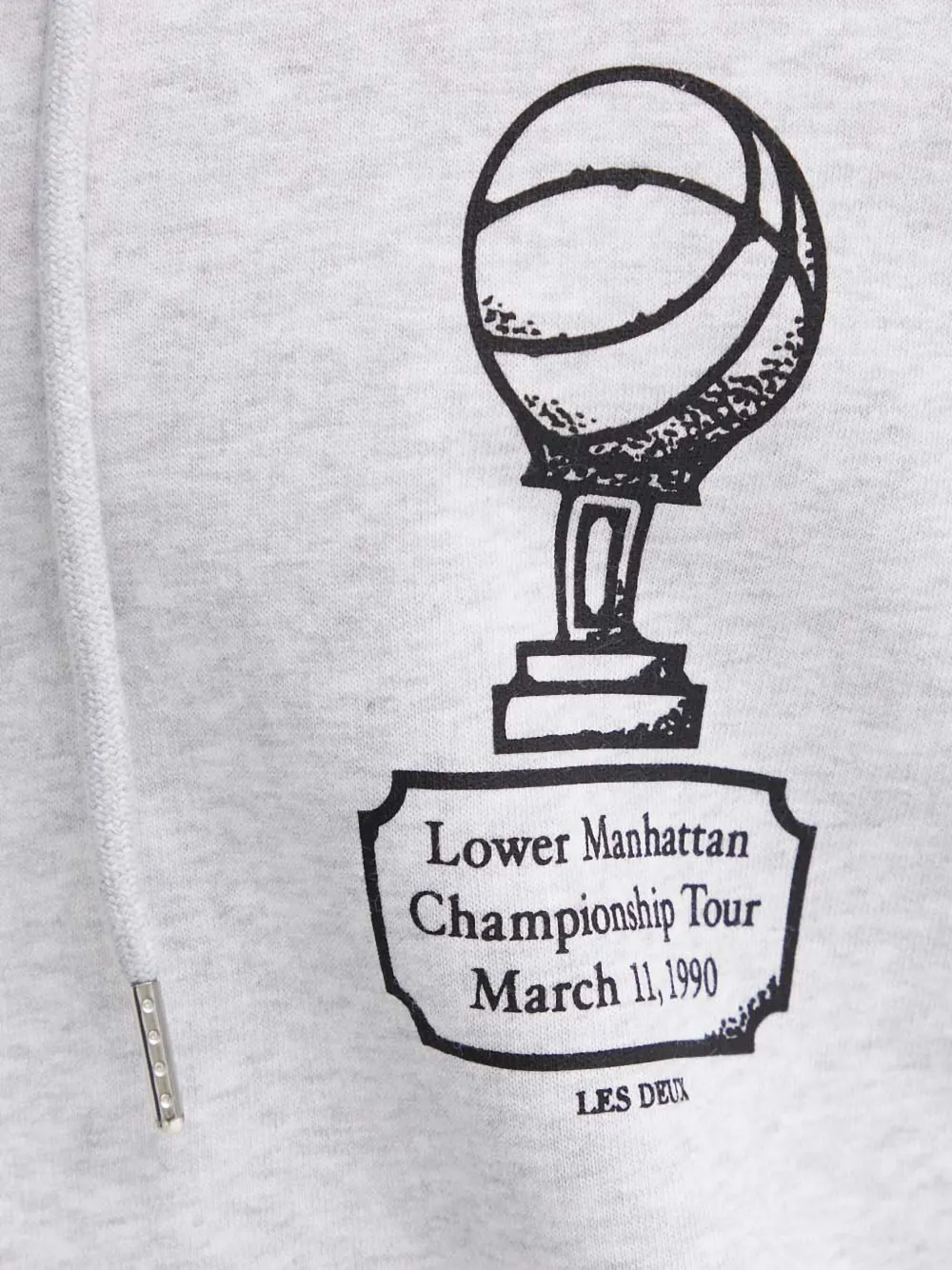 Les Deux Hoodie met print Grijs