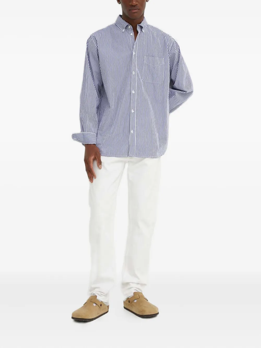 Les Deux striped-pattern patch-pocket shirt | Image 2