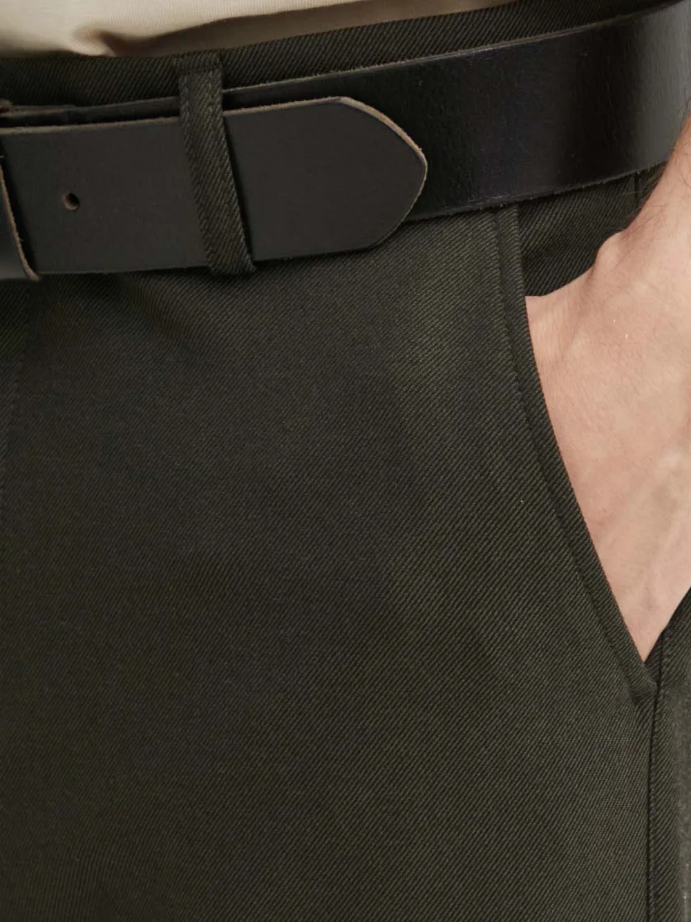 Les Deux Broek met knopen Groen