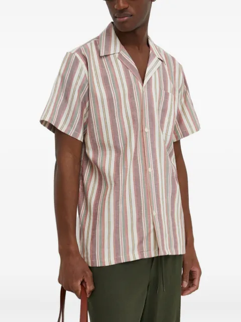 Les Deux striped-pattern short-sleeve shirt