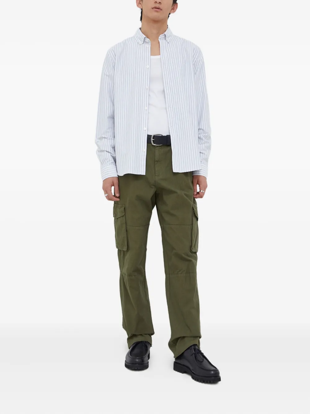 Les Deux striped-pattern shirt - Wit