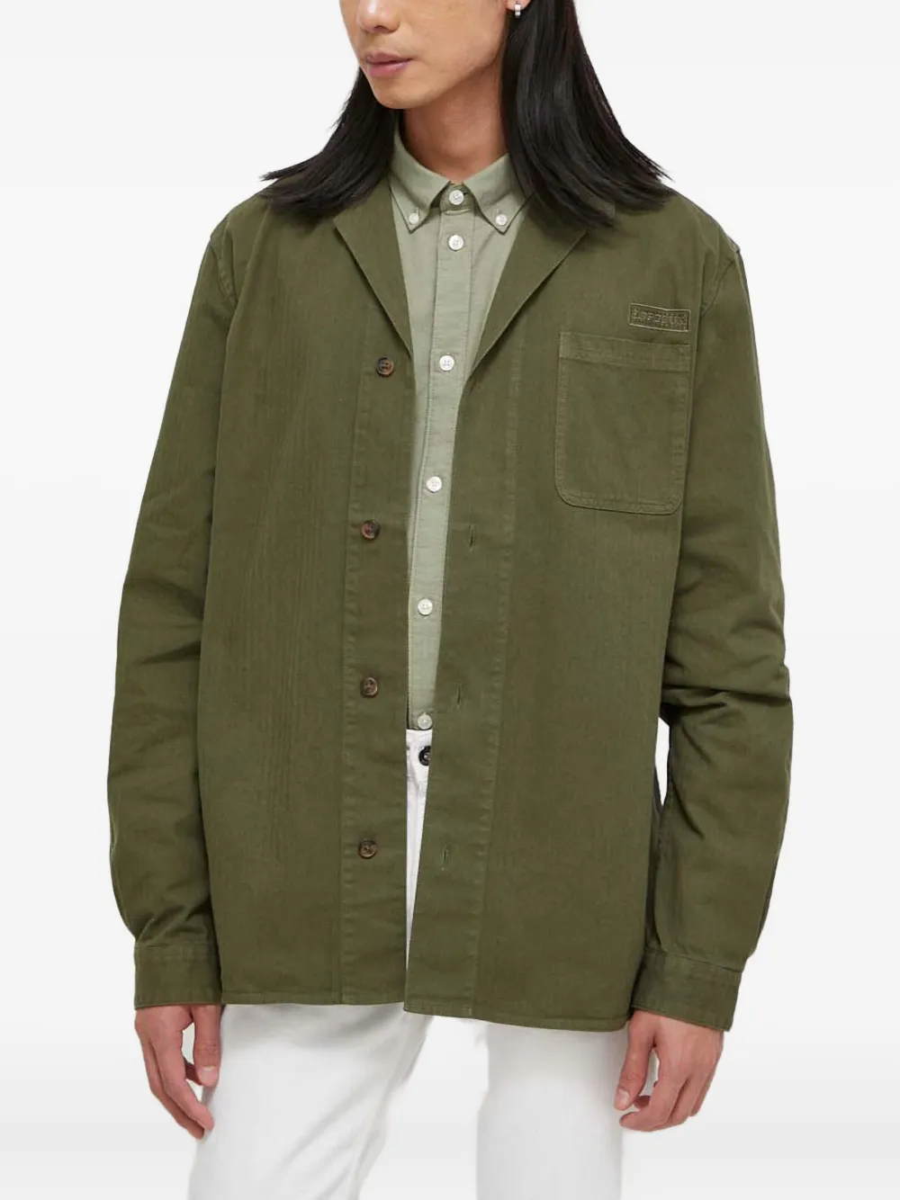 Les Deux logo-embroidered shirt - Verde
