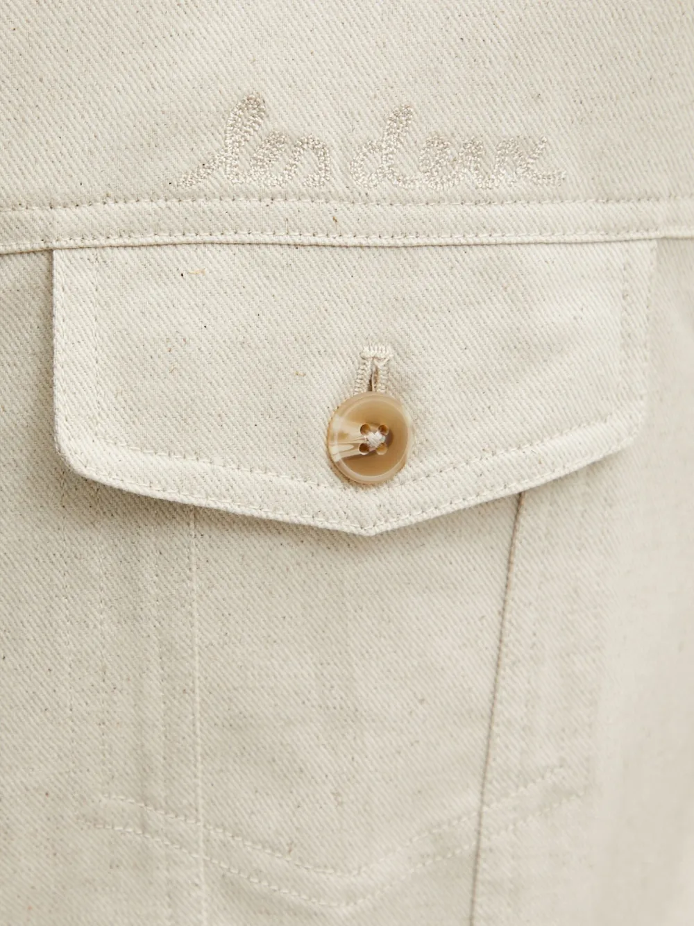 Les Deux Jack met geborduurd logo Beige