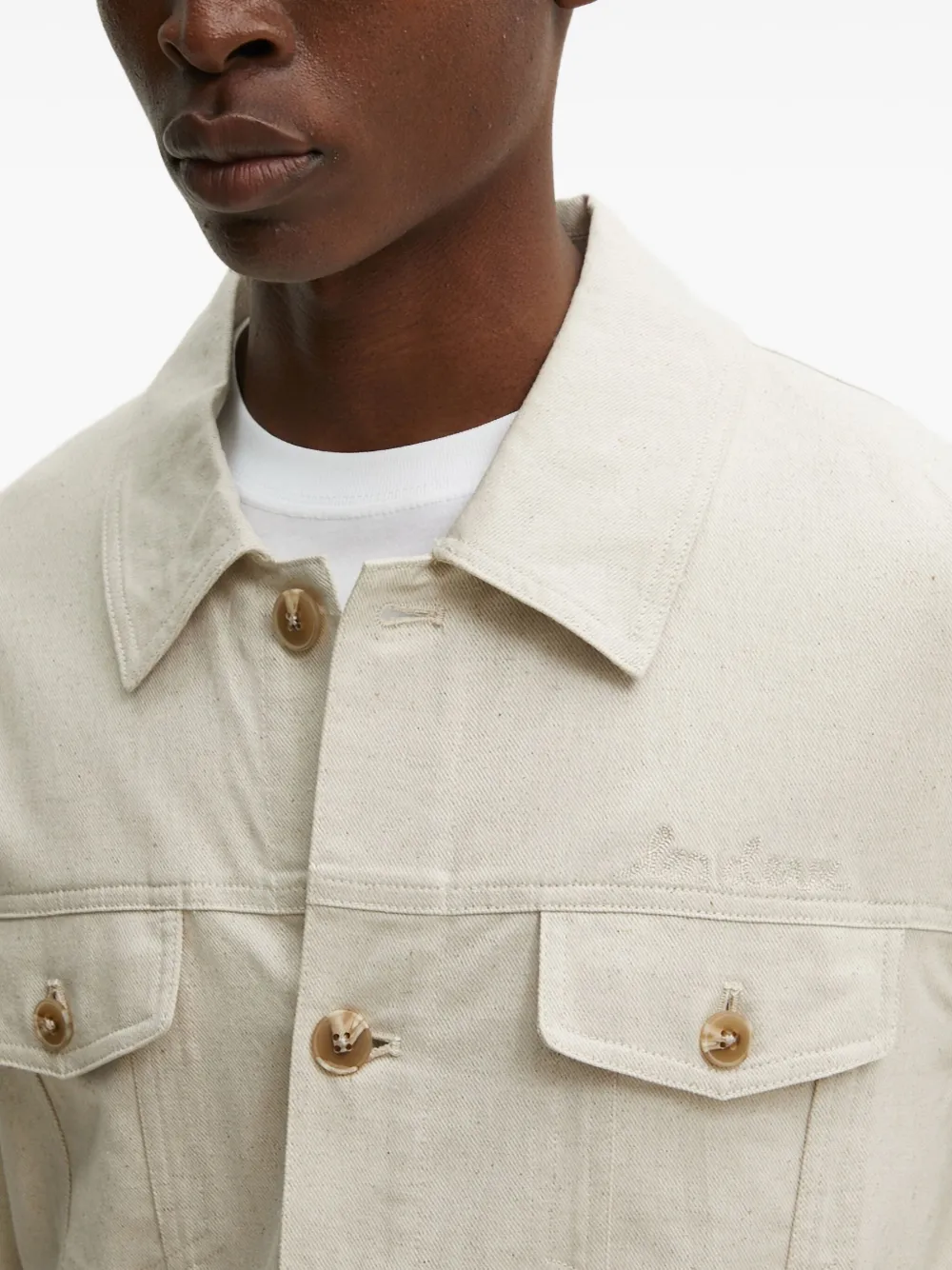 Les Deux Jack met geborduurd logo Beige