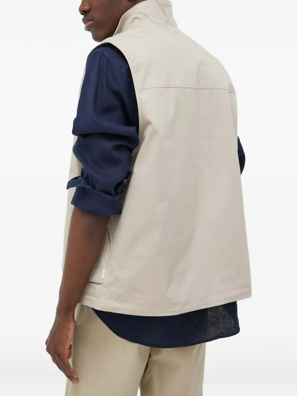 Les Deux Gilet met opgestikte zakken Beige
