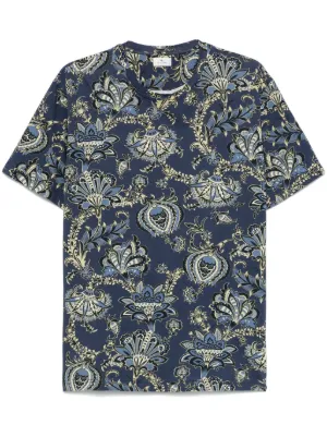 ETRO▼ペイズリー＆フラワー ペガソ ロゴ コットン Tシャツ 三越伊勢丹 | ETRO/エトロ_Men通販 | ペイズリー&マキシフラワー