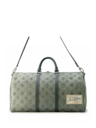 Louis Vuitton Pre-Owned 2023 Monogram Washed Denim Keepall Bandouliere 50  Reistas | Blauw | FARFETCH NL