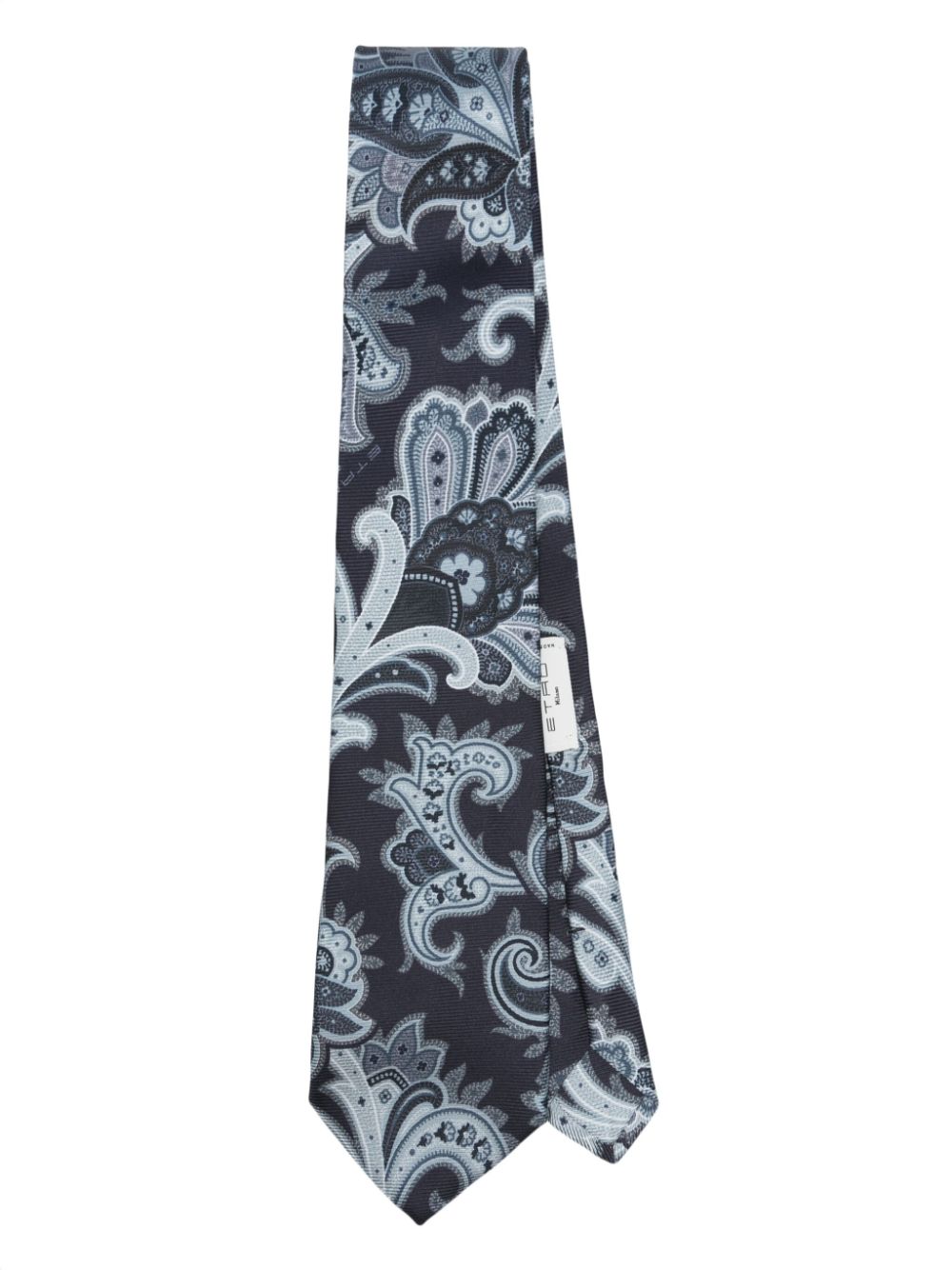 ETRO Zijden stropdas met paisley-print Blauw