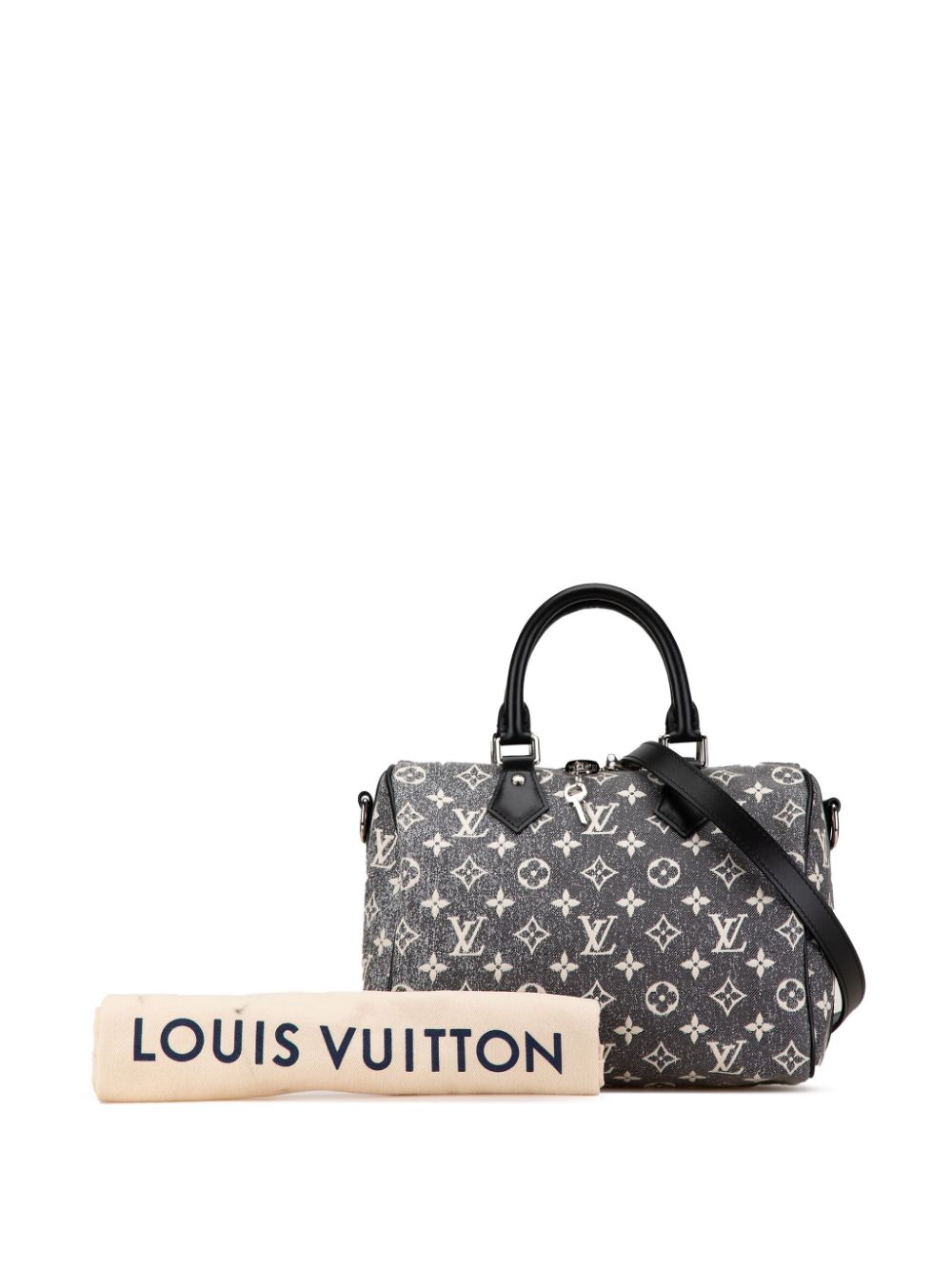 Louis Vuitton Pre-Owned 2021-2024 Monogram Jacquard Denim Speedy Bandouliere 25 satchel - Grijs