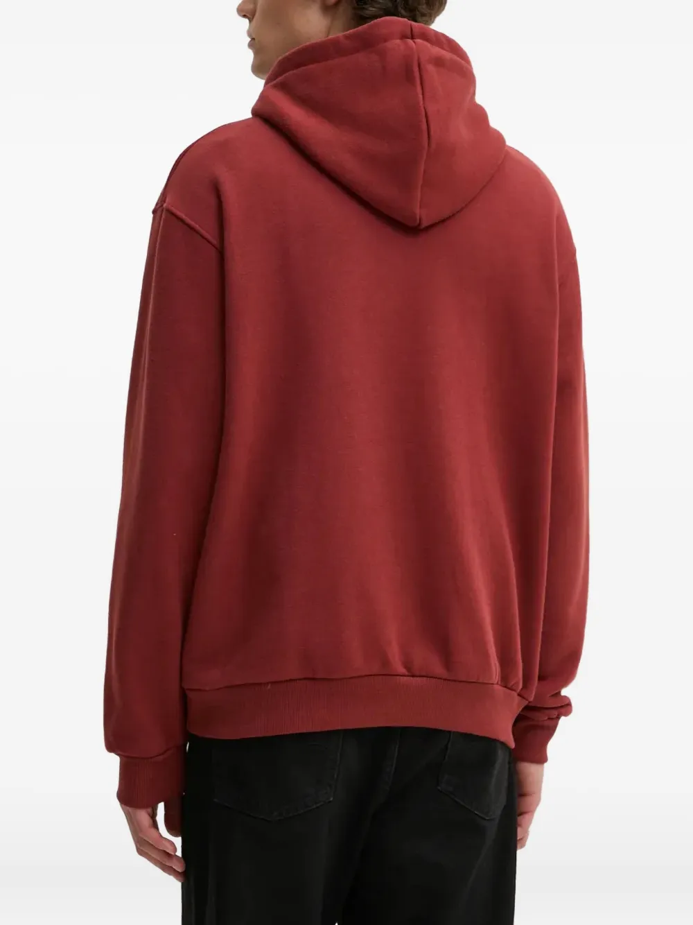 Les Deux Hoodie met geborduurde bloemen Rood