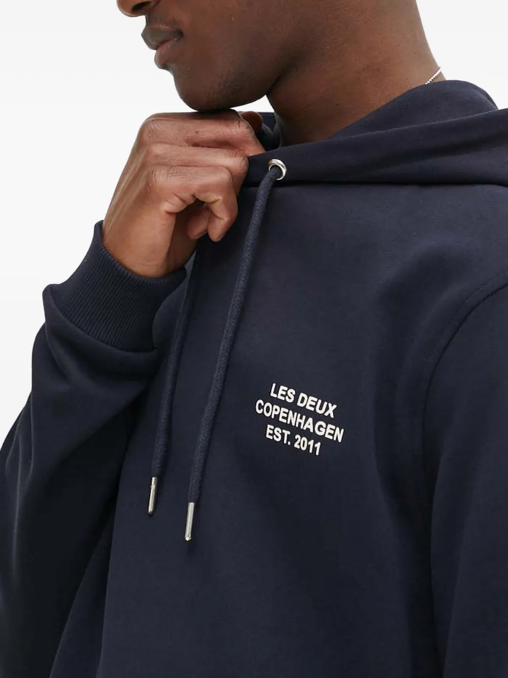 Les Deux Sweater met capuchon Blauw