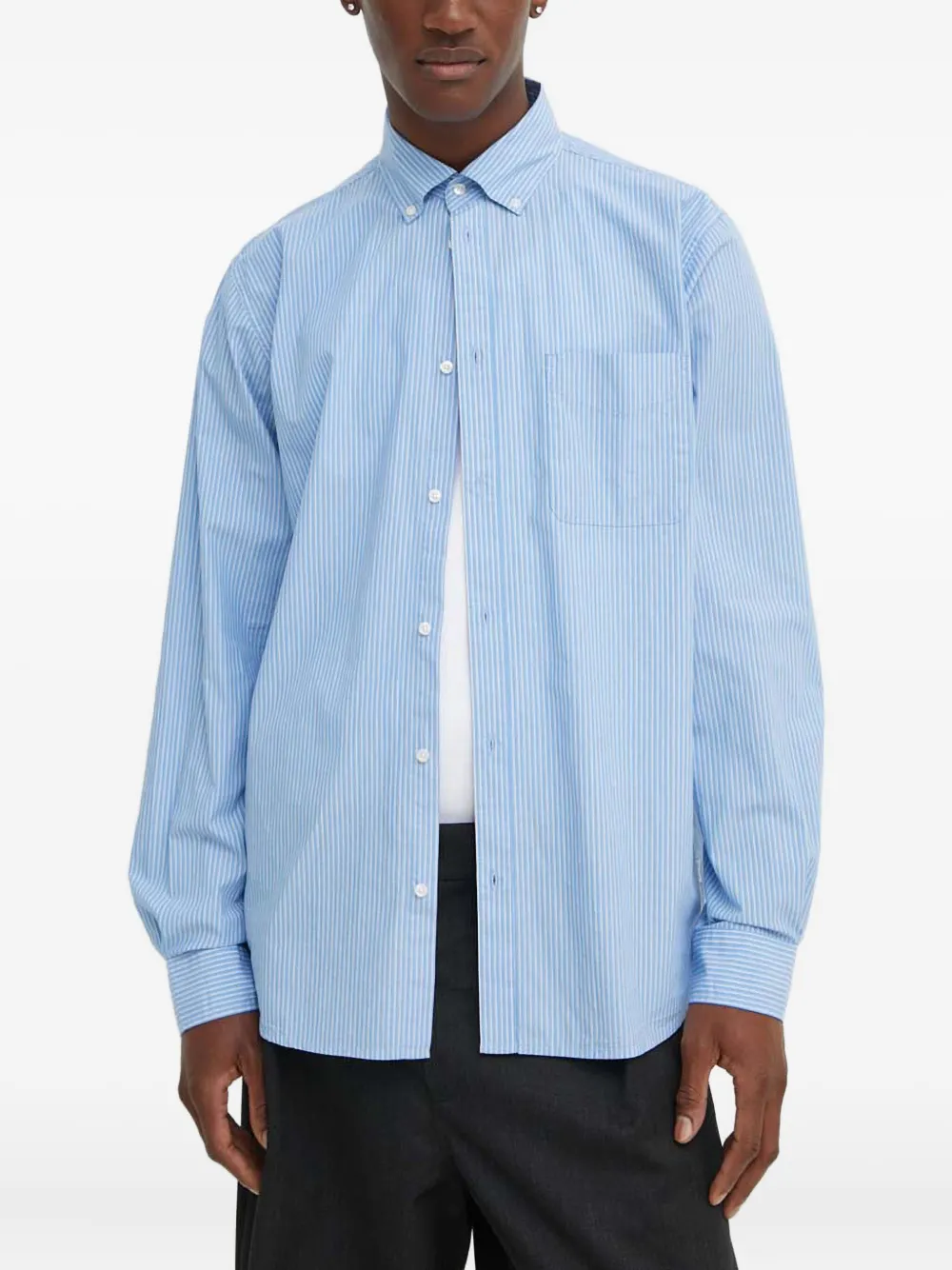 Les Deux camisa con motivo de rayas | azul | Image 1