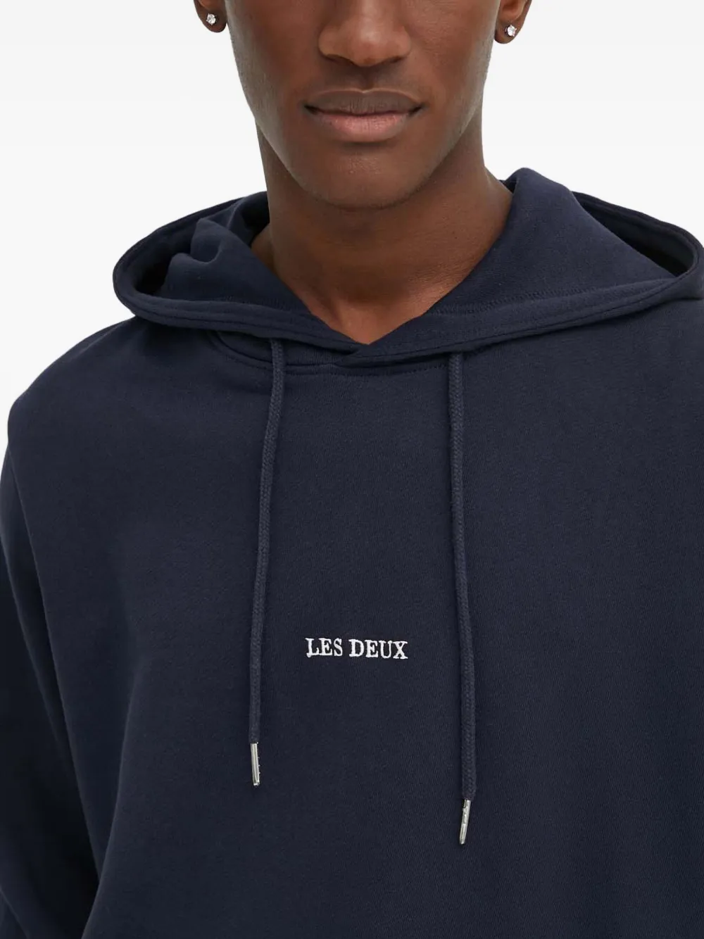 Les Deux Hoodie met trekkoord Blauw