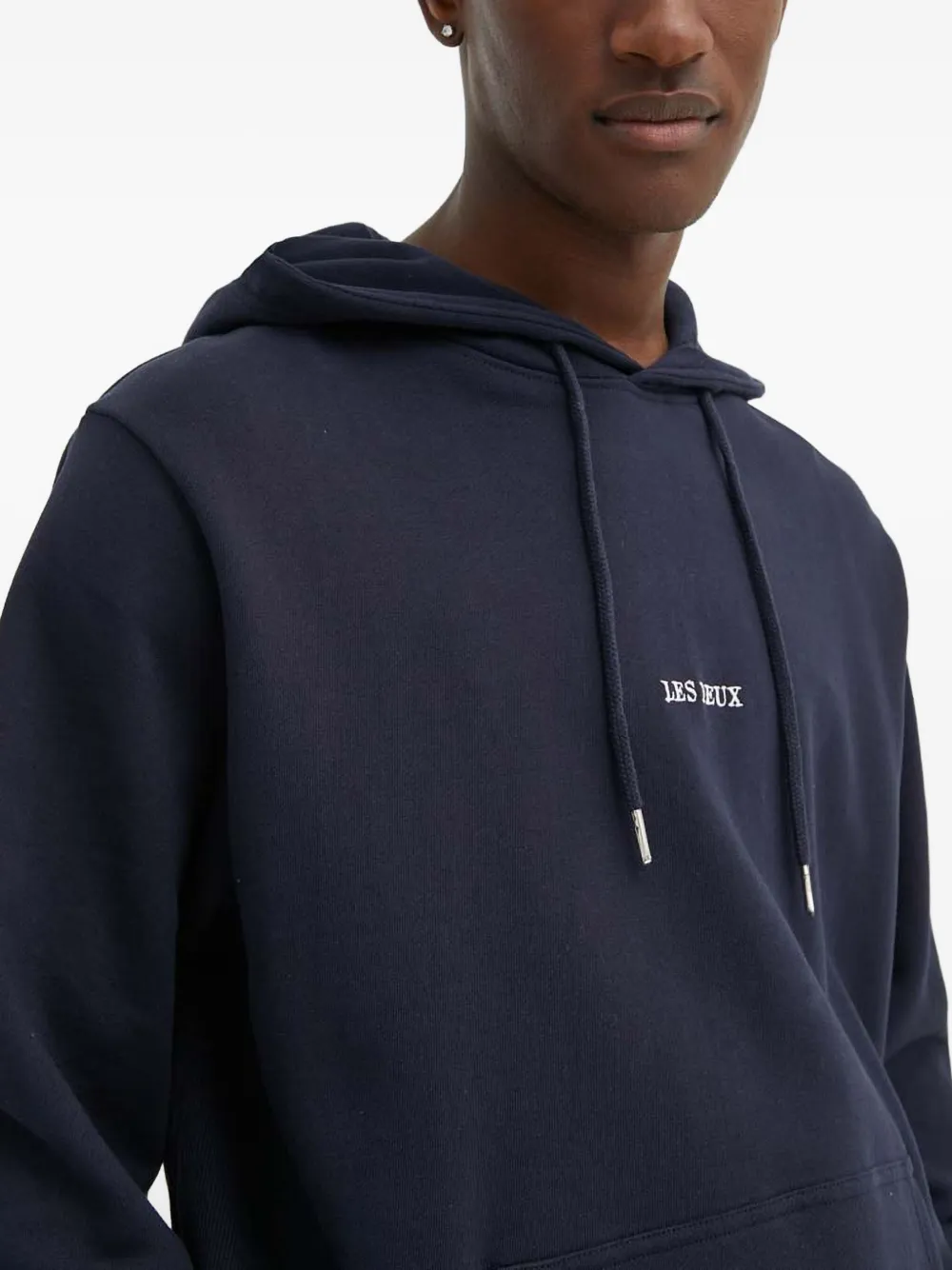 Les Deux Hoodie met trekkoord Blauw