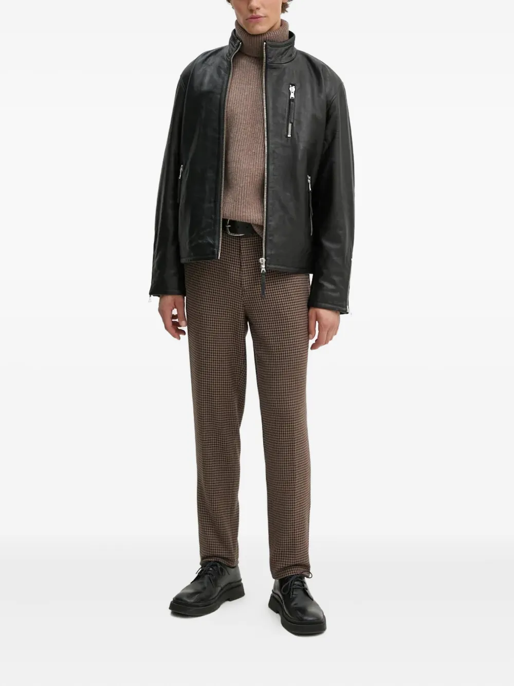 Les Deux houndstooth-pattern trousers | Regular-Fit & Straight Leg Pants | Image 2