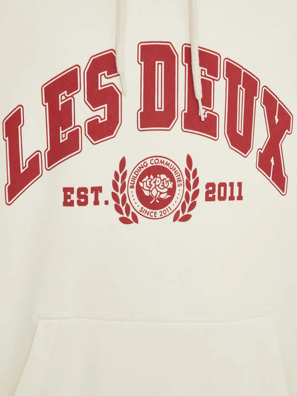 Les Deux Hoodie met print Beige