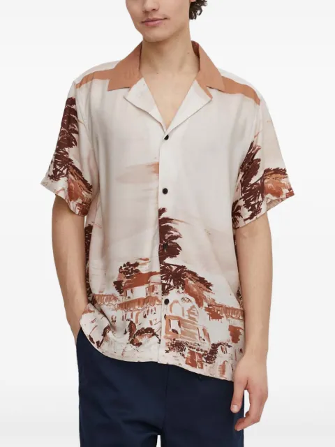 Les Deux painting-print short-sleeve shirt