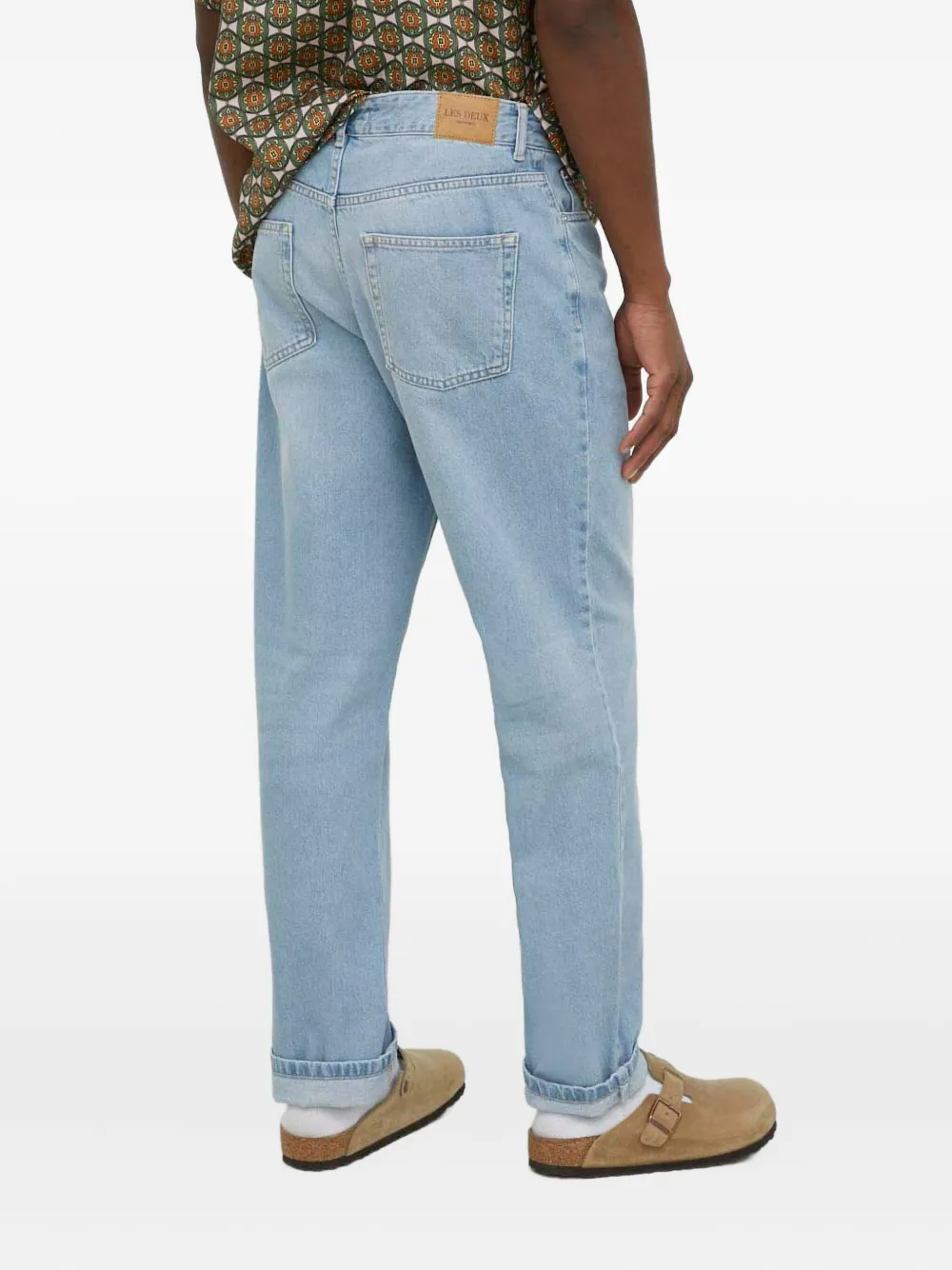 Les Deux Jeans met logopatch Blauw